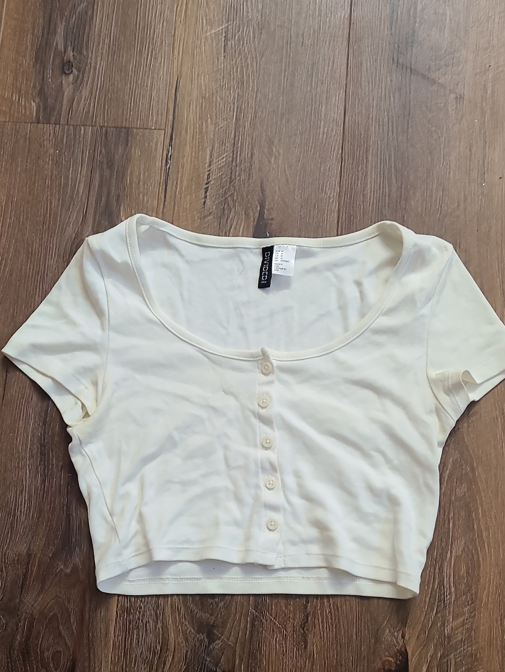 Button-Front Crop Top
